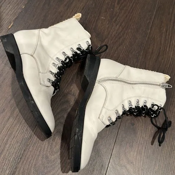 Dolce Vita White Combat Boots - Size 10