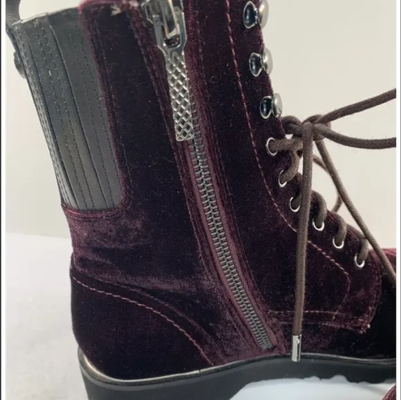 DONALD J PLINER 5.5 Boots Combat Cailen Velour - NWOT