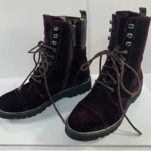 DONALD J PLINER 5.5 Boots Combat Cailen Velour - NWOT