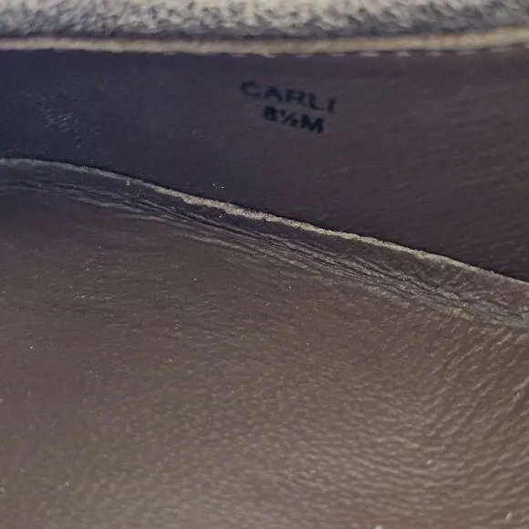 Donald J Pliner 'Carli' Peep Toe Cork Wedges Shimmer Bronze Metallic Wome Sz 8.5