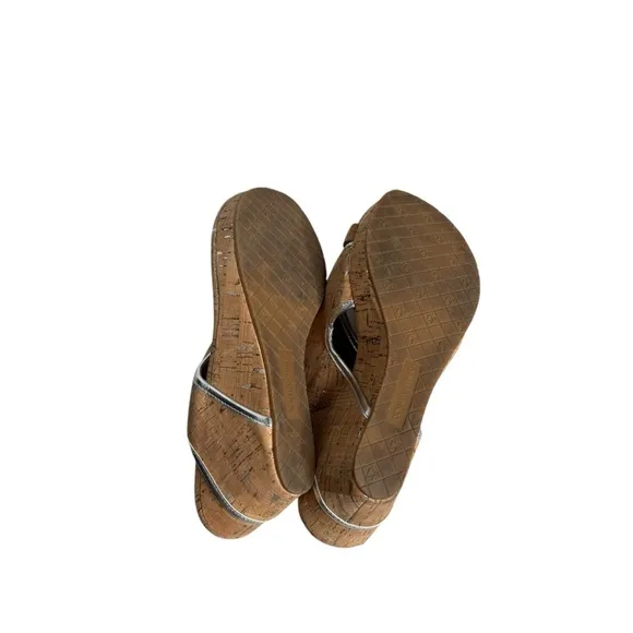 Donald J Pliner Gyer 2 Cork Toe Loop Wedges Sandals Women’s Size 7