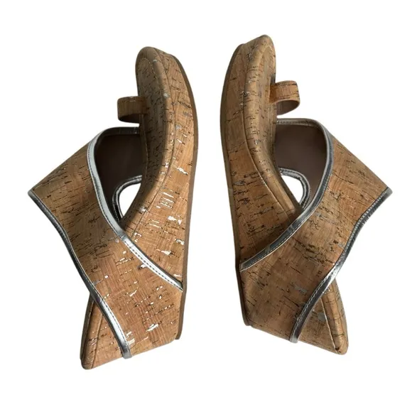 Donald J Pliner Gyer 2 Cork Toe Loop Wedges Sandals Women’s Size 7