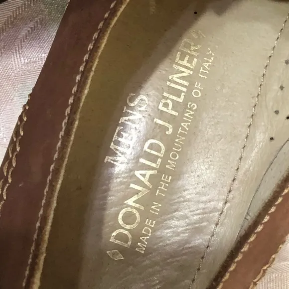 Donald J Pliner Italy Codi Leather Wingtip Derby Oxford Shoes Chestnut Brown 9.5