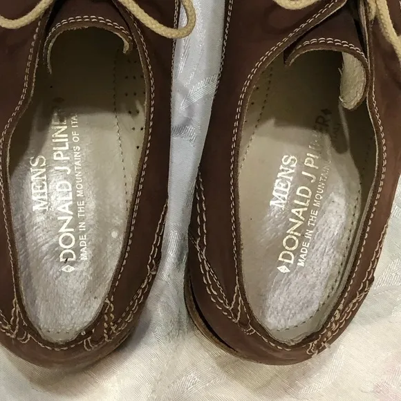 Donald J Pliner Italy Codi Leather Wingtip Derby Oxford Shoes Chestnut Brown 9.5