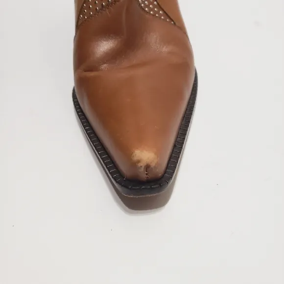 Donald J. Pliner Western Brown Cowgirl Couture Women's Booties Shoes Sz …
