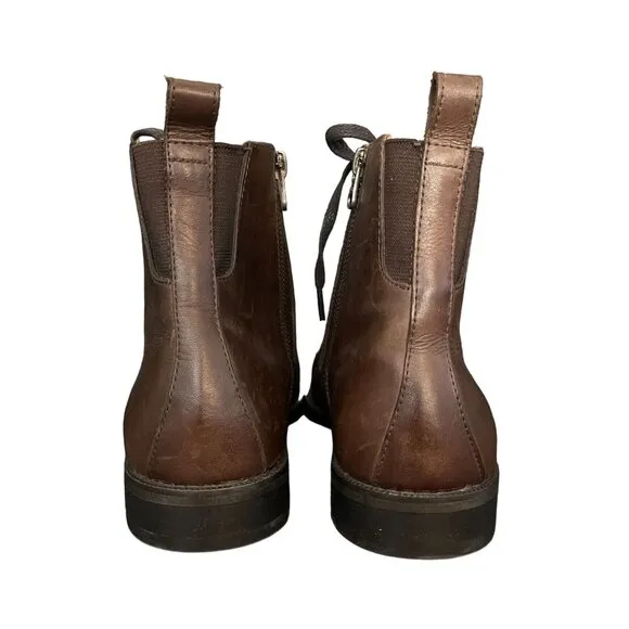 Donald Pliner Dawsyn Men's Brown Leather Lace Up Ankle Boots, Size 7.5 WORN ONCE
