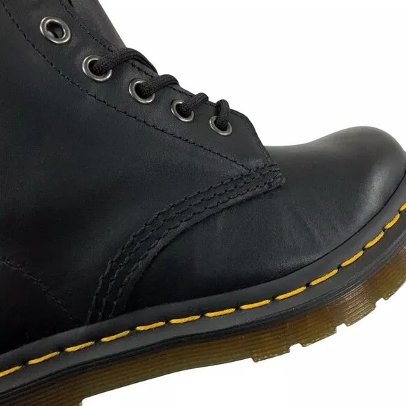 Dr. Doc Martens 1460 Pascal Boots Womens Size 5 Black Nappa Leather Combat NEW