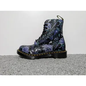 Dr. Doc Martens 1460 Pascal Combat Boots Floral Size 6