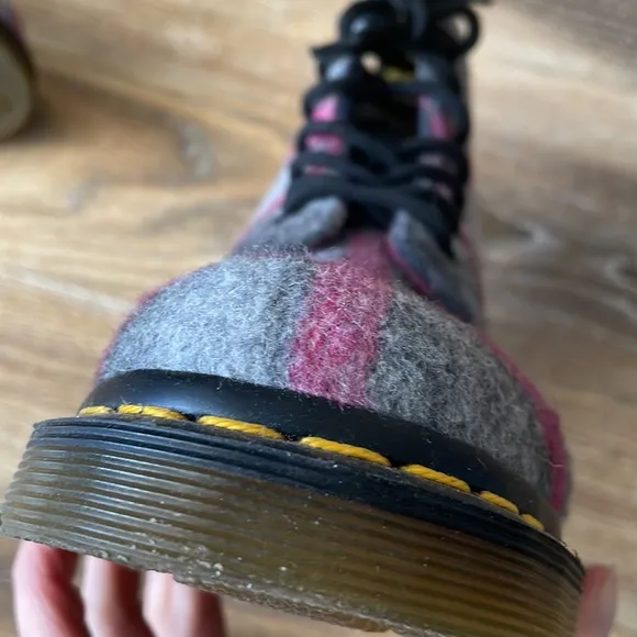 Dr. Doc Martens Castel Plaid Wool Boots Booties