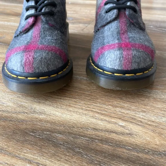 Dr. Doc Martens Castel Plaid Wool Boots Booties
