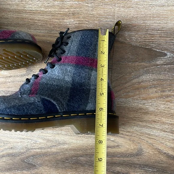 Dr. Doc Martens Castel Plaid Wool Boots Booties