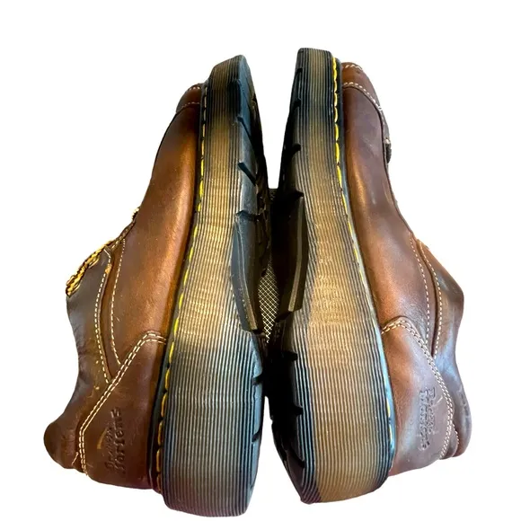 Dr. Doc Martens Lace Up Oxford Brown Leather Shoes Men's size 8