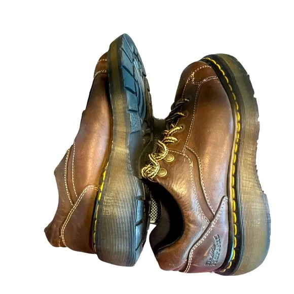 Dr. Doc Martens Lace Up Oxford Brown Leather Shoes Men's size 8