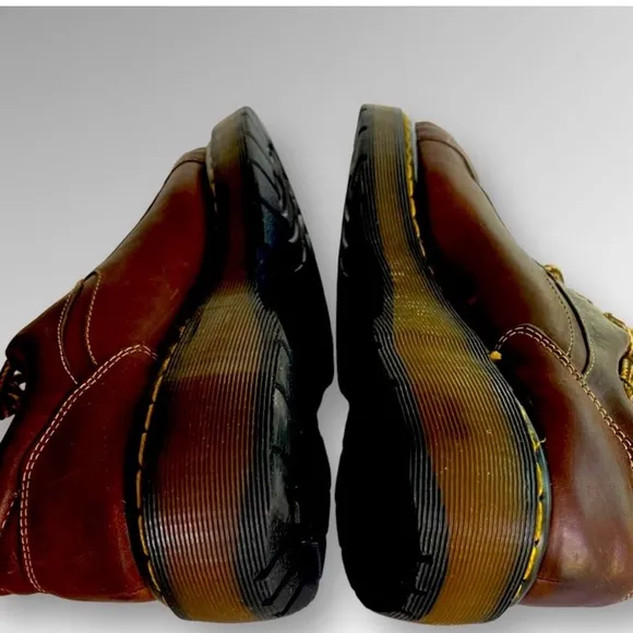Dr. Doc Martens Lace Up Oxford Brown Leather Shoes Men's size 8