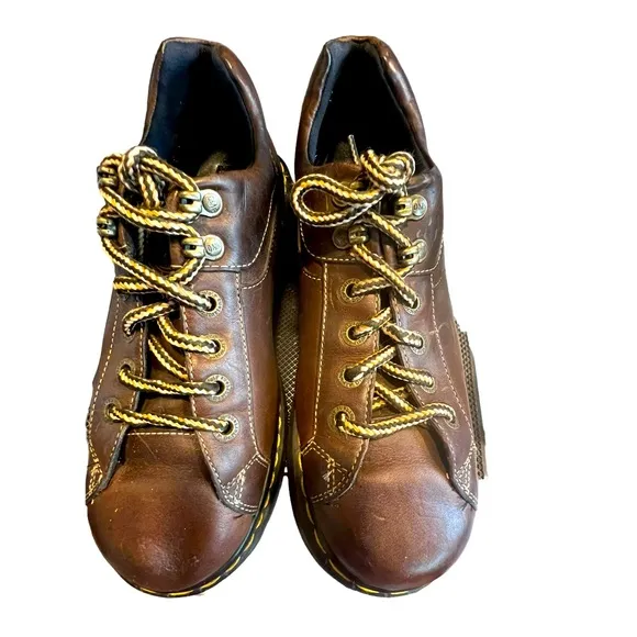 Dr. Doc Martens Lace Up Oxford Brown Leather Shoes Men's size 8