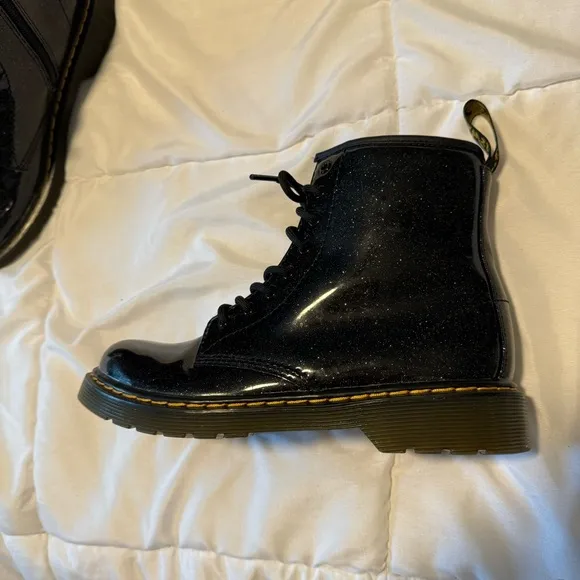 Dr. Martens 1460 Black Glitter Lace Up Boots