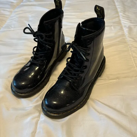Dr. Martens 1460 Black Glitter Lace Up Boots
