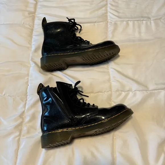 Dr. Martens 1460 Black Glitter Lace Up Boots