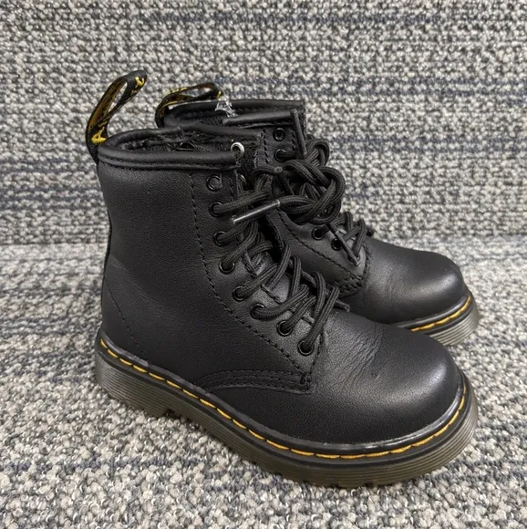 Dr. Martens 1460 Black Lace Up Boots Toddler Size 7