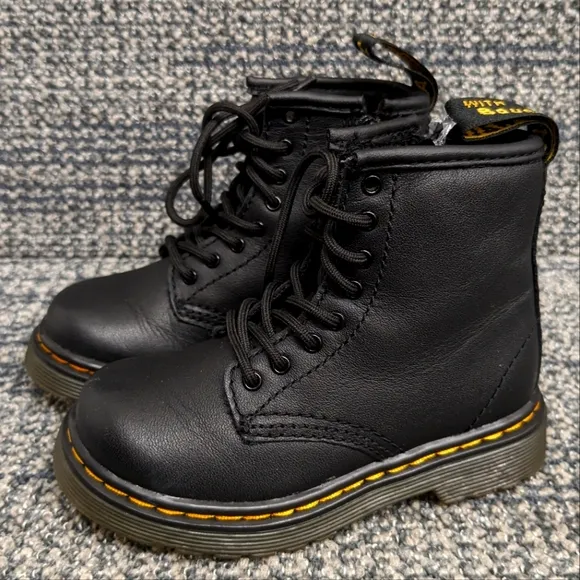 Dr. Martens 1460 Black Lace Up Boots Toddler Size 7
