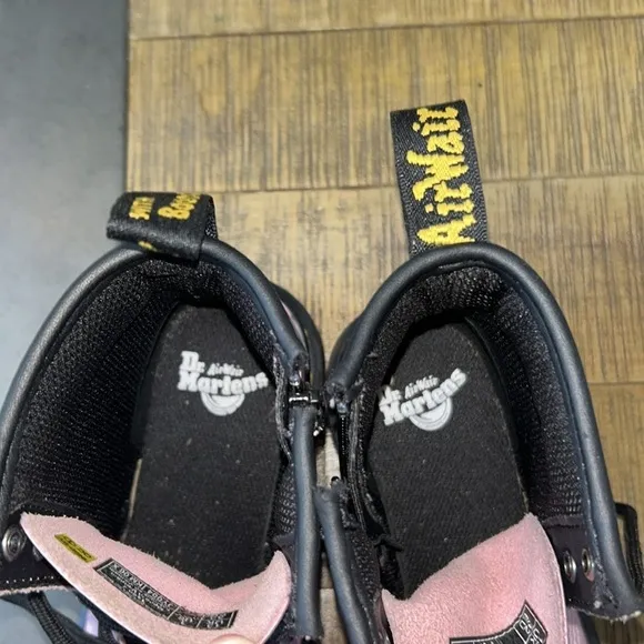Dr. Martens 1460 J Pink Patent Leather Lace Up/Zip Boots Kids Size 1
