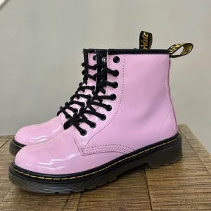 Dr. Martens 1460 J Pink Patent Leather Lace Up/Zip Boots Kids Size 1