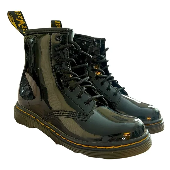 Dr. Martens 1460 Kids PATENT LEATHER LACE UP BOOTS black, unisex