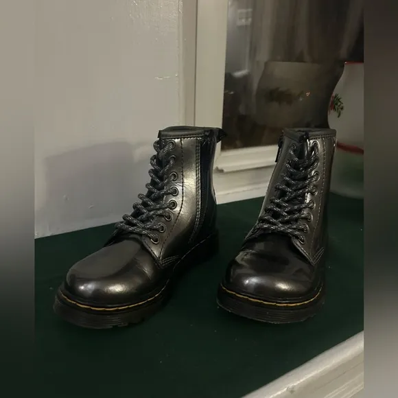 Dr. Martens 1460 metallic lace up boots. Junior size 11.