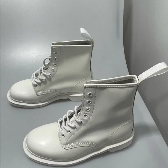 Dr. Martens 1460 Monotone Leather Combat Boots White Men’s 8