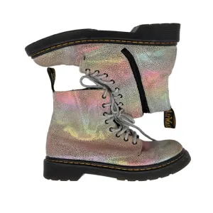 Dr Martens 1460 Pascal J Rainbow Iridescent Boots Kids Youth Size 4M 5L Lace Up