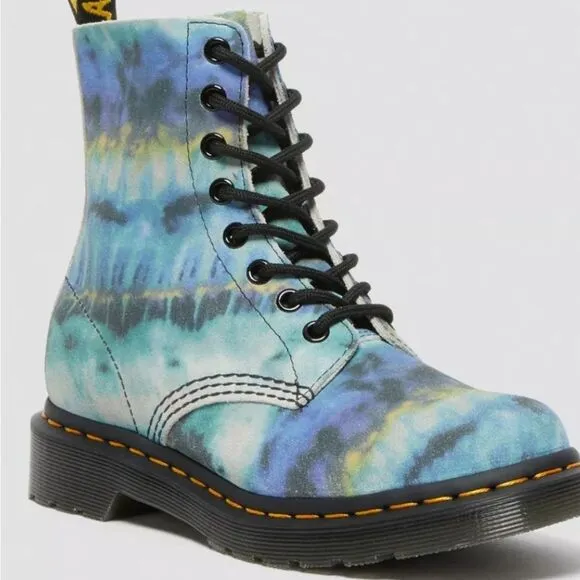 Dr Martens 1460 Pascal Tie Dye Leather Lace-Up Boots