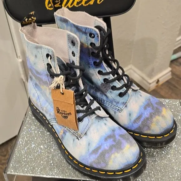 Dr Martens 1460 Pascal Tie Dye Leather Lace-Up Boots