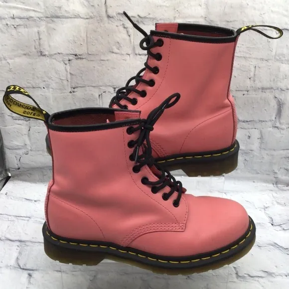 Dr. Martens 1460 Pink Lace-Up Boots Girls Youth Size 4