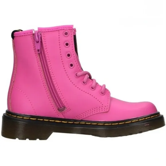 Dr. Martens 1460 Pink Leather Lace Up Combat Boots Size 7