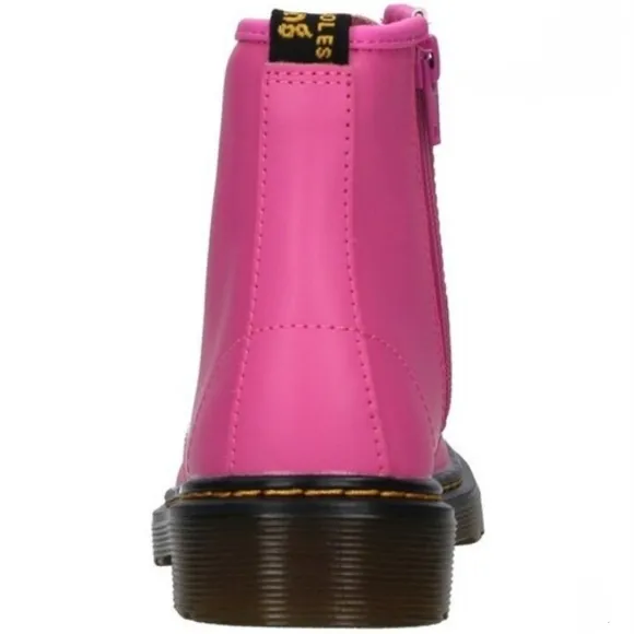 Dr. Martens 1460 Pink Leather Lace Up Combat Boots Size 7