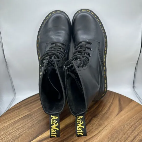 Dr Martens 1460 Smooth Leather Lace Up Boots Combat Moto Grunge Goth‎ Women's 9