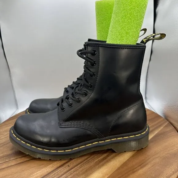 Dr Martens 1460 Smooth Leather Lace Up Boots Combat Moto Grunge Goth‎ Women's 9