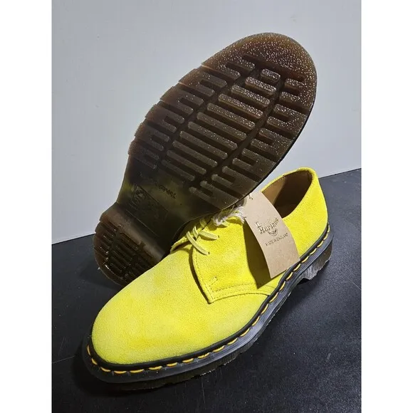 Dr. Martens 1461 Made In England Buck Suede Oxford Shoes Yellow UK 7 US Men 8 W9
