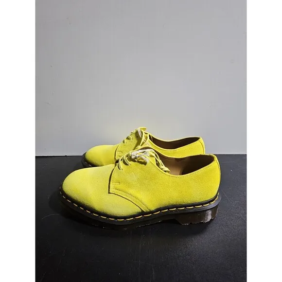 Dr. Martens 1461 Made In England Buck Suede Oxford Shoes Yellow UK 7 US Men 8 W9