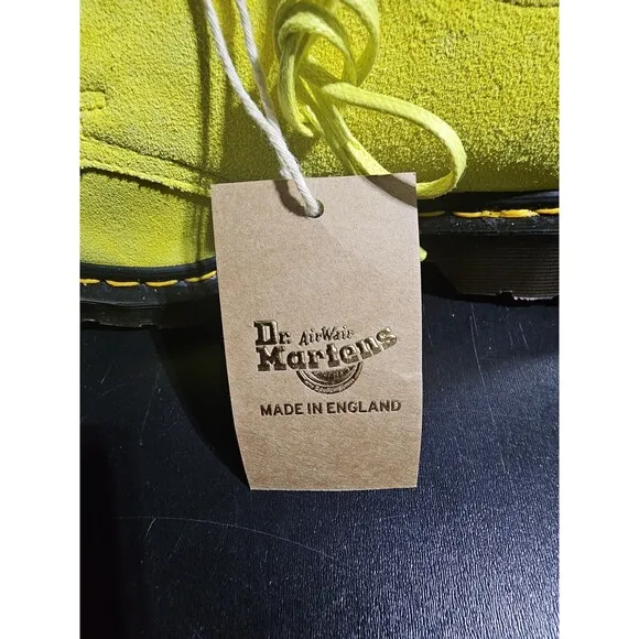 Dr. Martens 1461 Made In England Buck Suede Oxford Shoes Yellow UK 7 US Men 8 W9