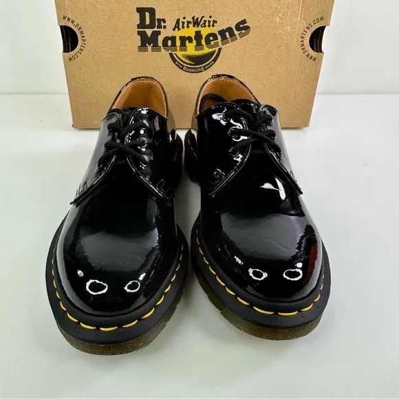 DR. MARTENS 1461 Patent Lamper Oxford Shoes black size 7