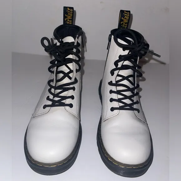 Dr. Martens AirWair‎ White Combat Boots Size 4 Mens 5 Womens