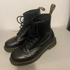 Dr. Martens Black 1460 Combat Boots with Air-Cushioned Sole