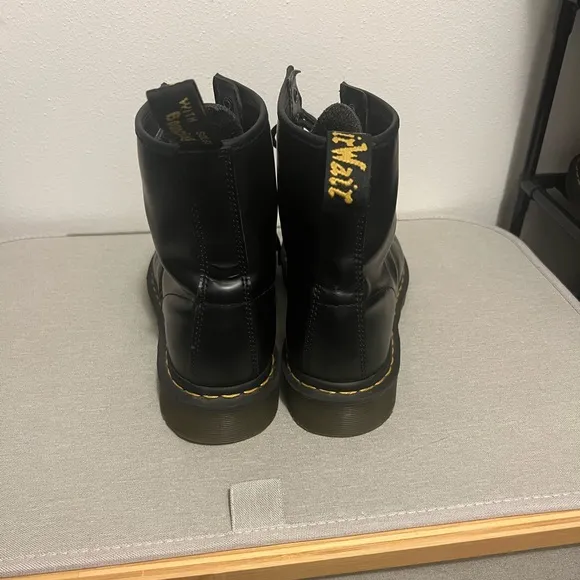 Dr. Martens Black 1460 Combat Boots with Air-Cushioned Sole