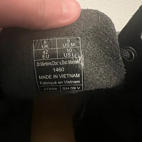Dr. Martens Black 1460 Combat Boots with Air-Cushioned Sole