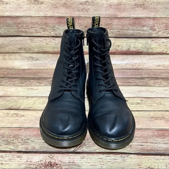 Dr. Martens Black Leather Lace Up Boots