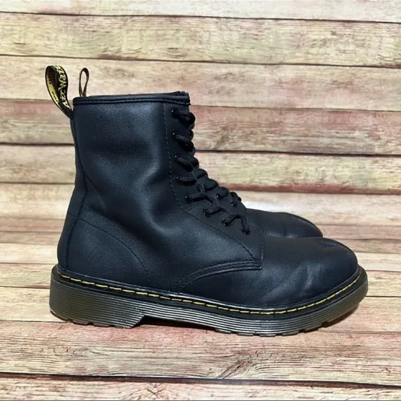 Dr. Martens Black Leather Lace Up Boots