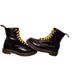 Dr. Marten's Black Leather Lace-Up Combat Boots Women's Size 6, Kid's Size 5
