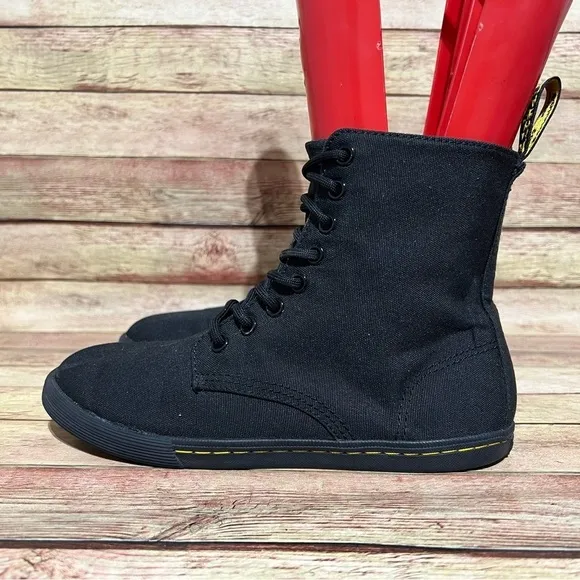 Dr. Martens Black Nylon Sheridan Lace Up Boots