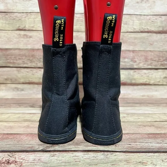 Dr. Martens Black Nylon Sheridan Lace Up Boots